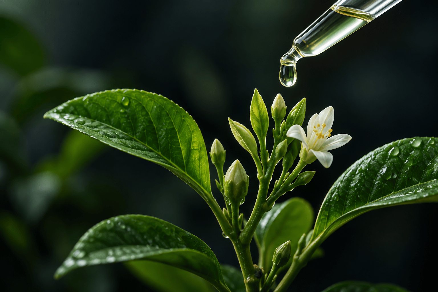 Healthy crop growth and fresh plant leaves
